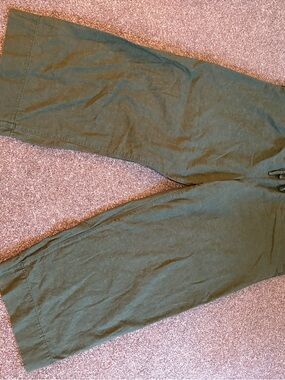 H&M Olive Wide-Leg Women's Pants